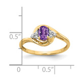14k Amethyst and Diamond Ring - XB-2AD7E467-3232