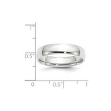 10k White Gold 5mm Lightweight Comfort Fit Wedding Band Size 8.5