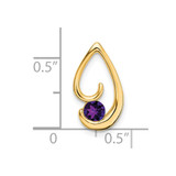 14k Amethyst Chain Slide
