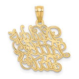 14k and Rhodium DADDYS LITTLE GIRL Pendant