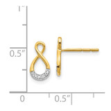 14k and Rhodium Diamond Twisted Post Earrings