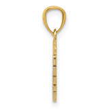 14k and Rhodium I LOVE YOU Heart Pendant