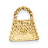 14K and Rhodium Purse Slide Pendant