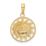 14k and Rhodium Sun and Moon Charm