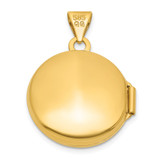 14k and White Rhodium Beaded Border Polished Celtic Knot Design 16mm Round Locket