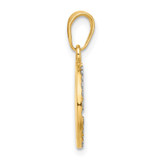 14k and White Rhodium D/C Compass Pendant - C4-897D7F54-4919