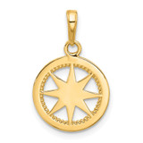 14k and White Rhodium D/C Compass Pendant - C4-897D7F54-4919