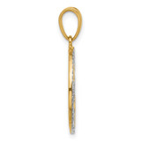 14K and White Rhodium D/C Stars Pendant - C4-ECF97503-8558