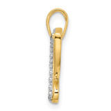 14k and White Rhodium Diamond-cut Butterfly Pendant - M2-ADA3820F-8739