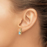 14K Aquamarine and Diamond Earrings - EM-B2C1935B-2259