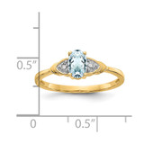 14k Aquamarine and Diamond Ring - XB-59ACA650-9697