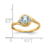 14k Aquamarine and Diamond Ring - XB-FCAD6E03-5845