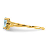 14k Aquamarine Birthstone Ring - XB-22BDF640-1590