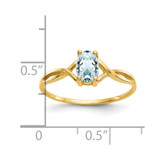 14k Aquamarine Birthstone Ring - XB-EE0905E6-8285