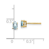 14k Aquamarine Post Earrings - XE-A06E3B75-9154