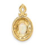 14k Austrian Opal and Diamond Pendant - XP-143AFAFD-1396