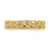 14k Beaded Scroll Cut-Out Band Child's Ring
