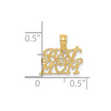 14K BEST MOM with Heart Charm