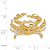 14k Blue Crab Slide