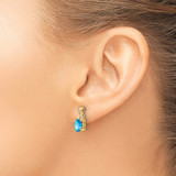 14K Blue Topaz and Diamond Earrings - EM-23C034EA-5352