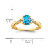 14k Blue Topaz and Diamond Ring - RM-D919D535-5981