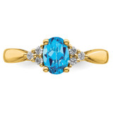 14k Blue Topaz and Diamond Ring - RM-D919D535-5981