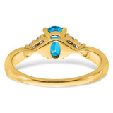 14k Blue Topaz and Diamond Ring - RM-D919D535-5981