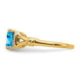 14k Blue Topaz and Diamond Ring - RM-DA147853-2245
