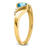 14k Blue Topaz and Diamond Ring - RM-FE3B651E-8541