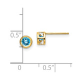 14k Blue topaz Earrings - December