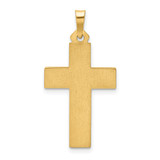 14k Brushed and Polished Latin Cross Pendant - XR-68D81029-1770