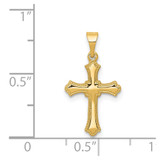 14k Budded Cross Charm - XR-1DFDCF03-9186
