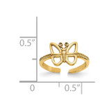 14k Butterfly Toe Ring - C2-32A133B4-1995