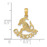 14K CAPRICORN Zodiac Charm