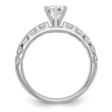 14k Certified 1 3/4 carat Lab Grown Diamond VS+ F+ Oval Complete Engagement Ring