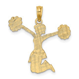 14k Cheerleader Jumping with Pom-Pom's Charm - C3-6BD364DA-2017