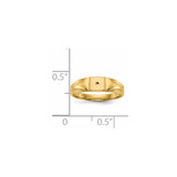 14k Child's AA Diamond Closed Back Signet Ring - RS-9AED1948-3224