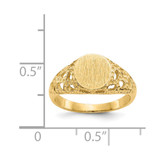 14k Childs Fancy Signet Ring - R2-346EA29C-7524