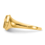 14k Childs Polished Open Cross Ring
