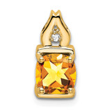14k Citrine and Diamond Pendant - PM-AFA74EE7-6103
