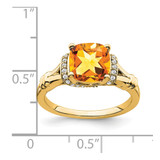 14k Citrine and Diamond Ring - RM-B0D0FFE0-9094