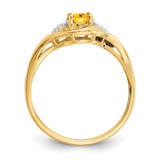 14k Citrine and Diamond Ring - XB-5F1C6B8E-1780