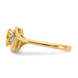 14k Citrine and Diamond Ring - XB-5F1C6B8E-1780
