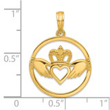 14k Claddagh Circle Pendant - D5-AA76F6E8-1352