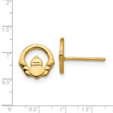 14k Claddagh Post Earrings - A9-64B8C607-1339