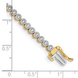 14k Complete 1 carat Diamond Illusion Setting 7 inch Tennis Bracelet - BM-1777D0BB-9012
