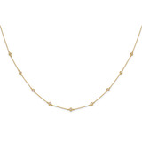 14k Complete 1/2 carat Diamond Quatrefoil Design 9-Station 18 inch Necklace