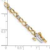 14k Complete 1/6 carat Diamond Figure 8 Link 7 inch Bracelet