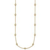 14k Complete 7/8 carat Bezel-set Diamond and Cable Chain 16-Station 16 inch Necklace