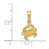 14k Crab Pendant - K2-F429F954-1913
